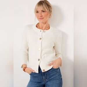 White Sanctuary Sweater with Button Detail